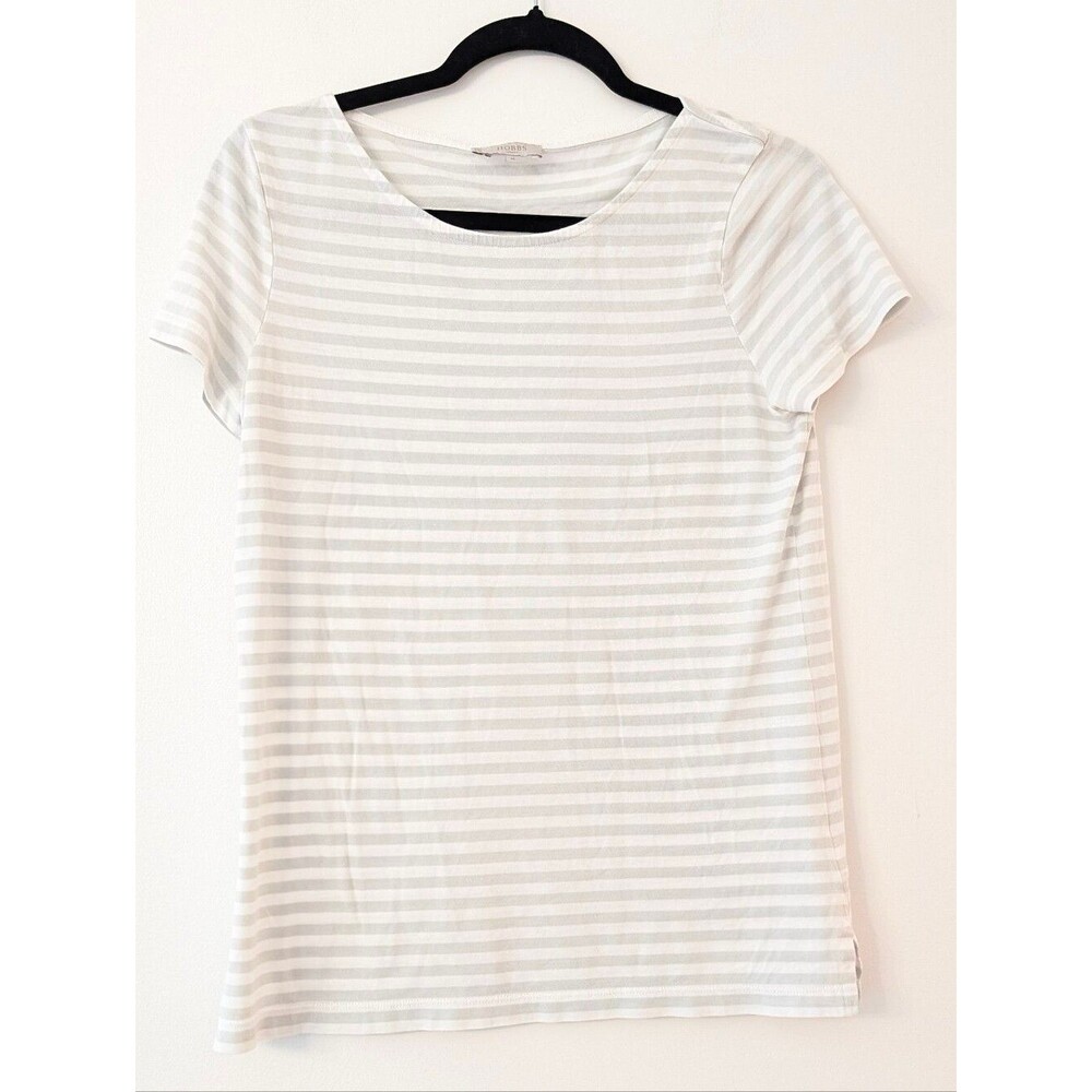 Hobbs London striped Lyocell Cotton Tee